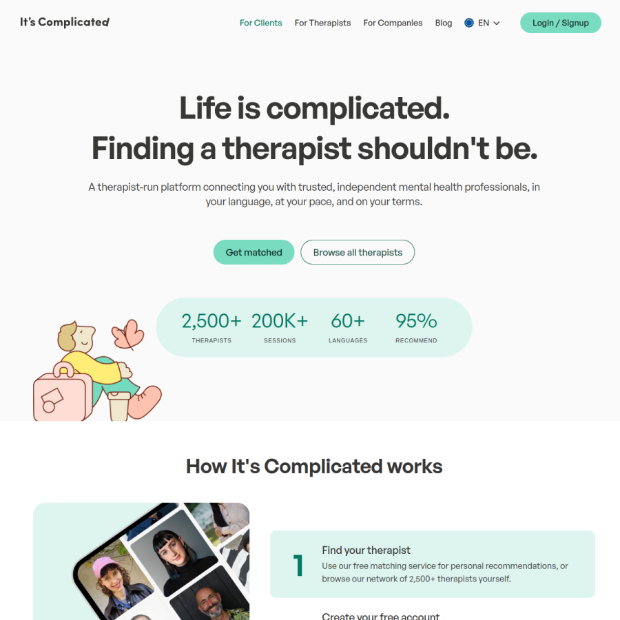 complicated.life homepage screenshot