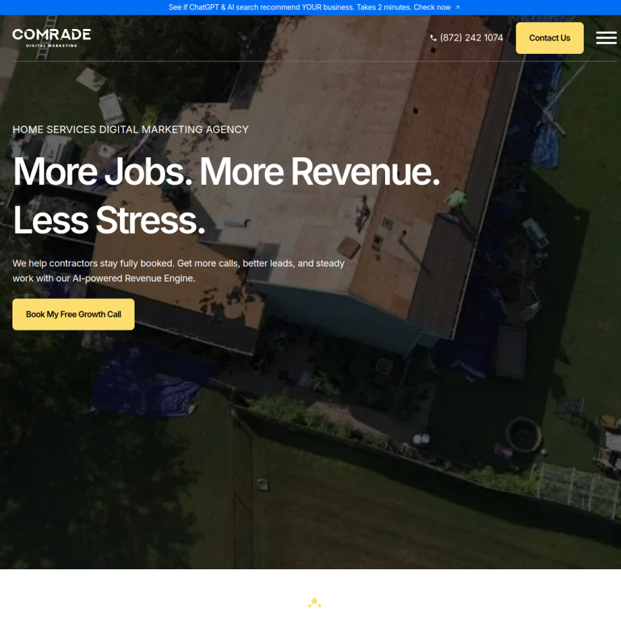 comradeweb.com homepage screenshot