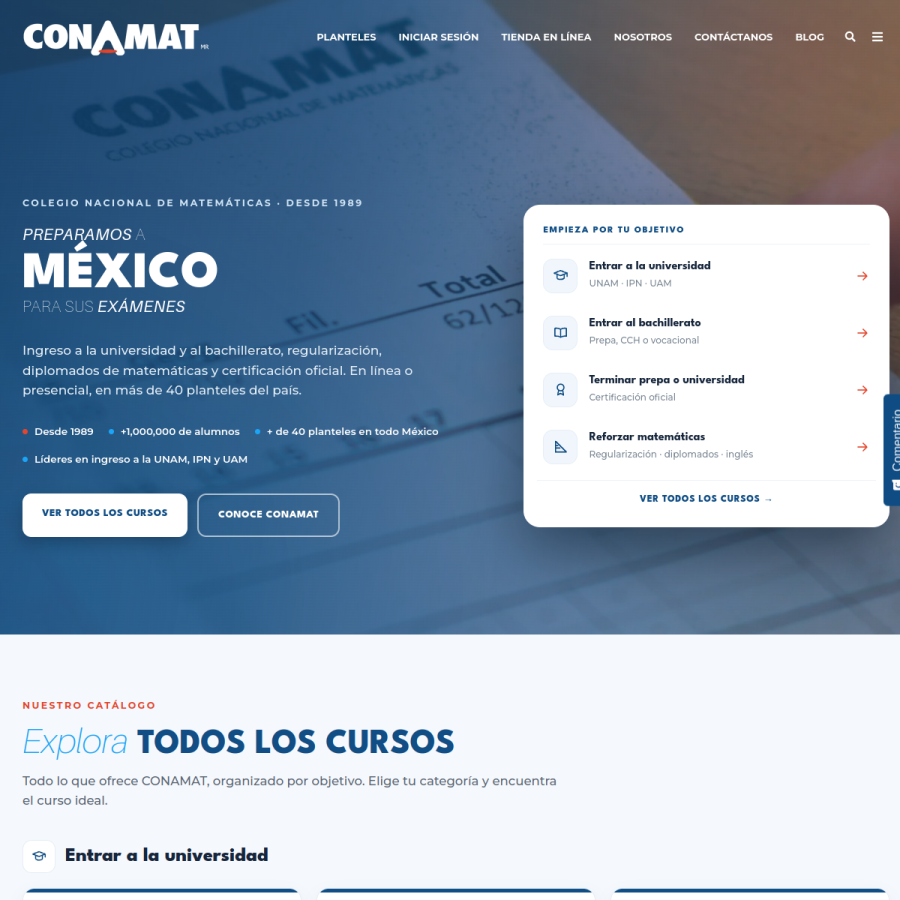 conamat.com homepage screenshot