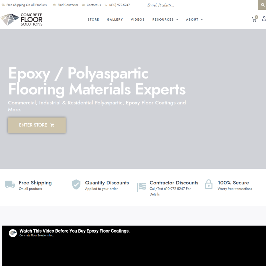 concretefloorsolutions.com homepage screenshot