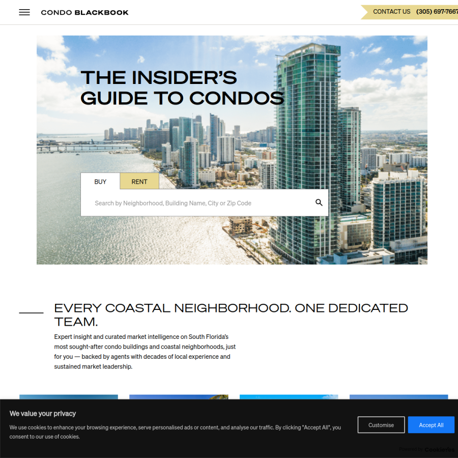condoblackbook.com homepage screenshot
