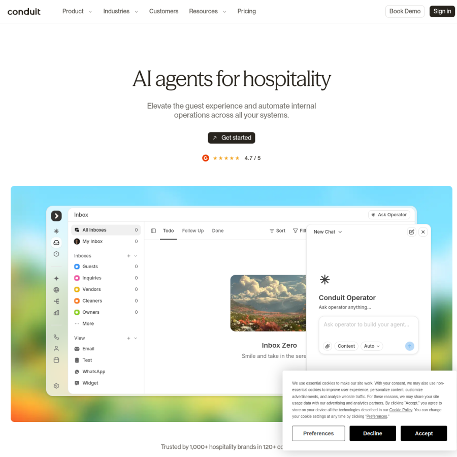 conduit.ai homepage screenshot
