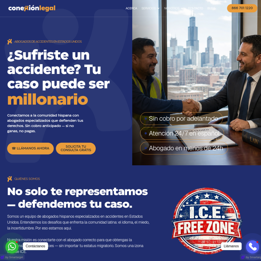 conexionlegal.com homepage screenshot