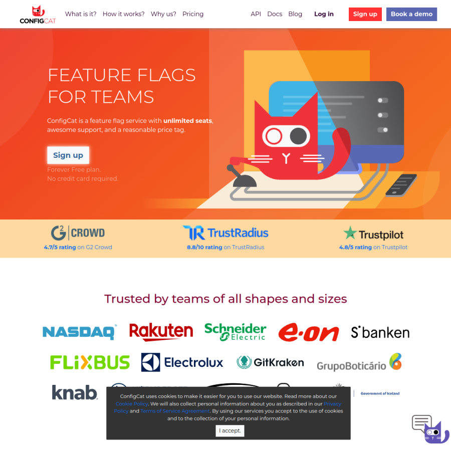 configcat.com homepage screenshot
