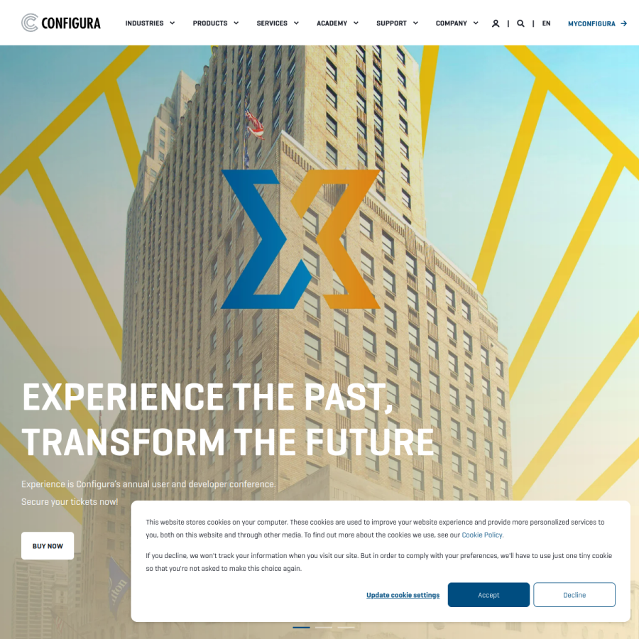 configura.com homepage screenshot
