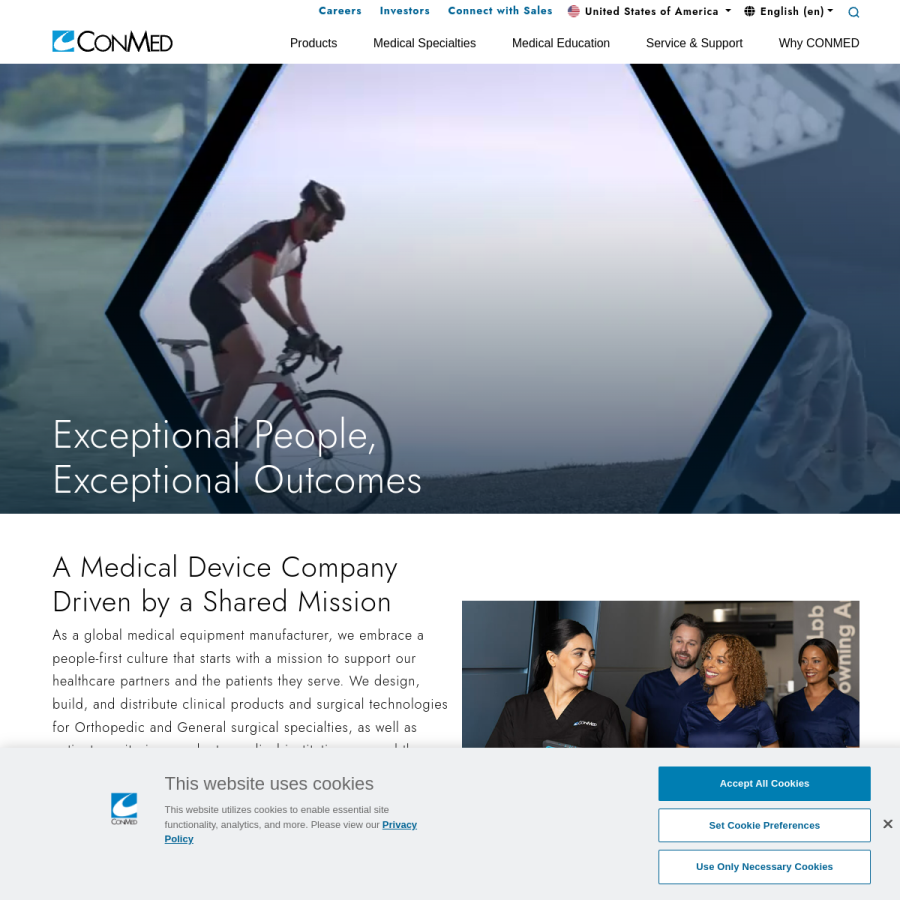 conmed.com homepage screenshot