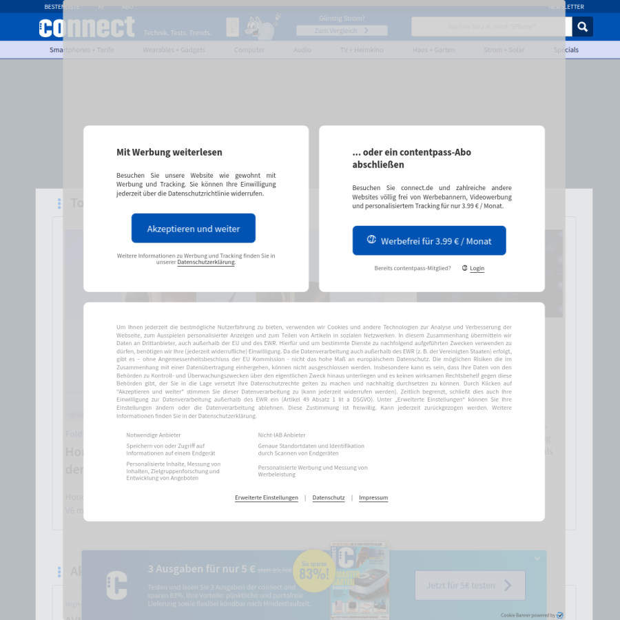 connect.de homepage screenshot