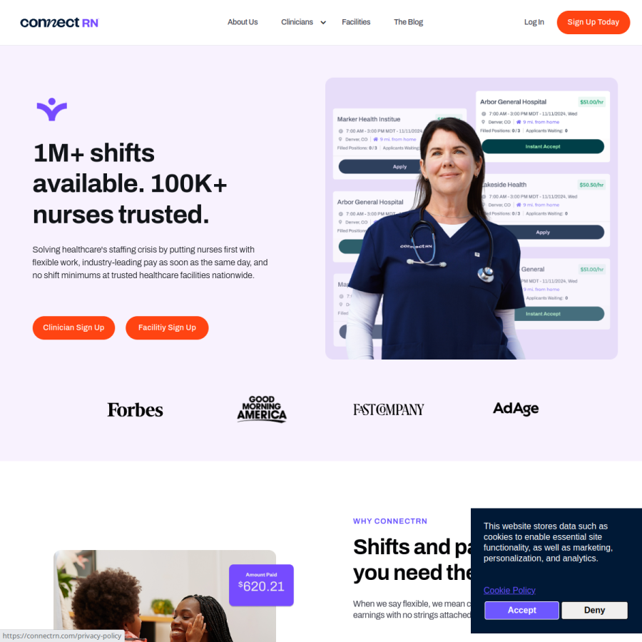 connectrn.com homepage screenshot