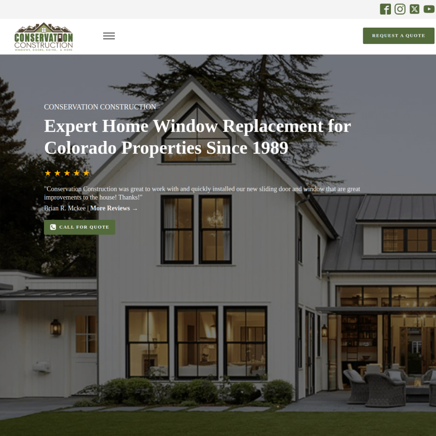conservationconstruction.com homepage screenshot