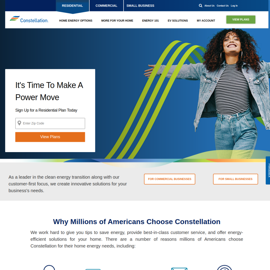 constellation.com homepage screenshot