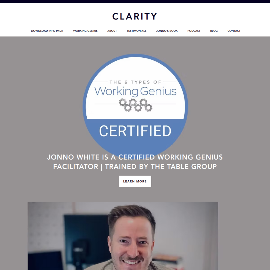 consultclarity.org homepage screenshot