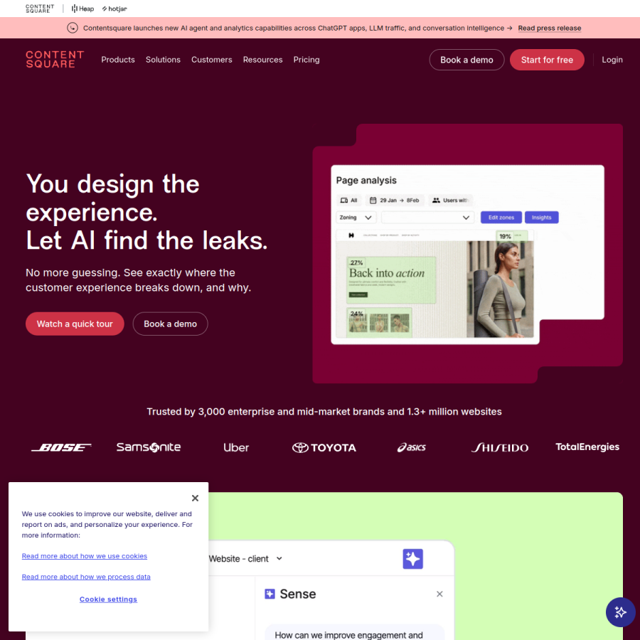 contentsquare.com homepage screenshot