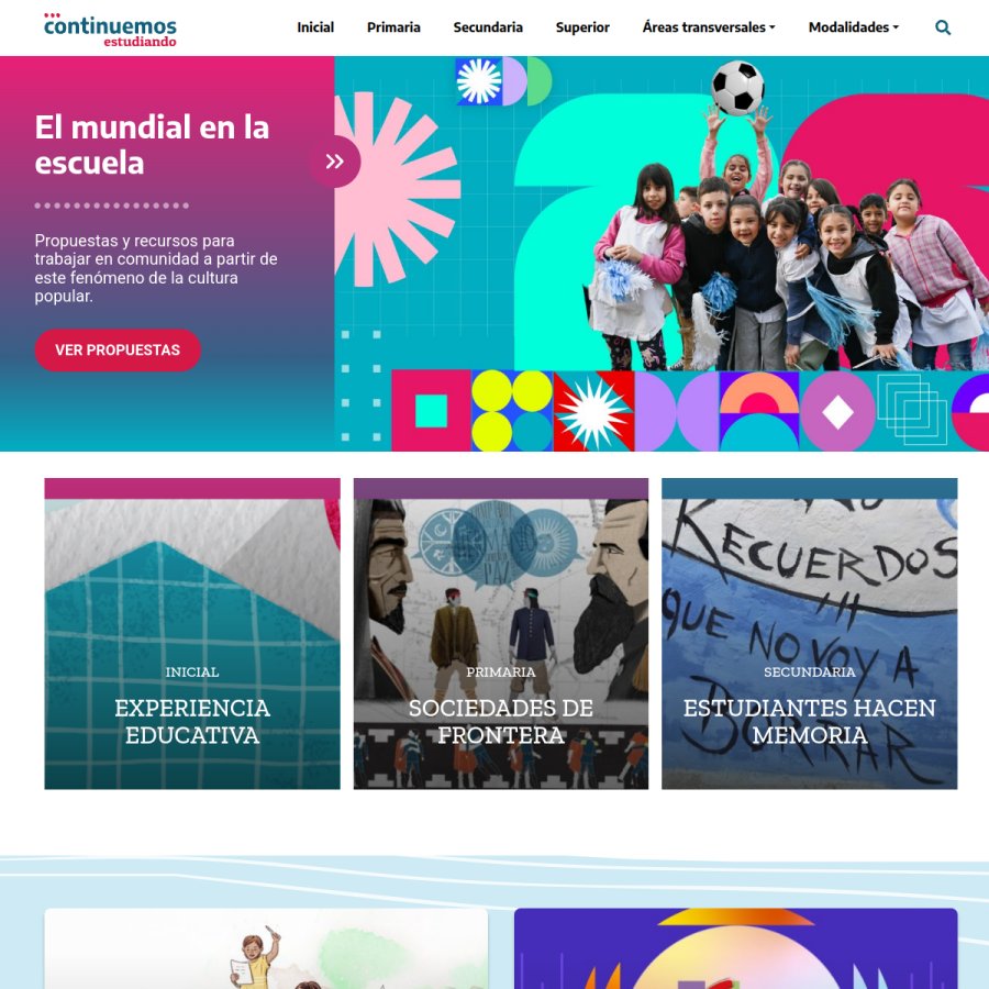 continuemosestudiando.abc.gob.ar homepage screenshot