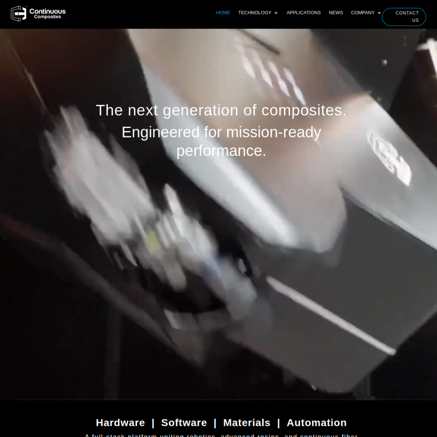 continuouscomposites.com homepage screenshot