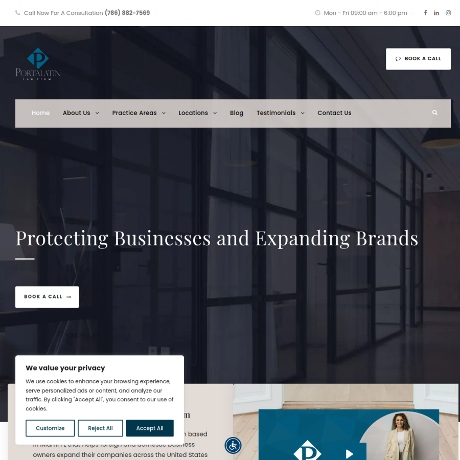 contractlawmiami.com homepage screenshot