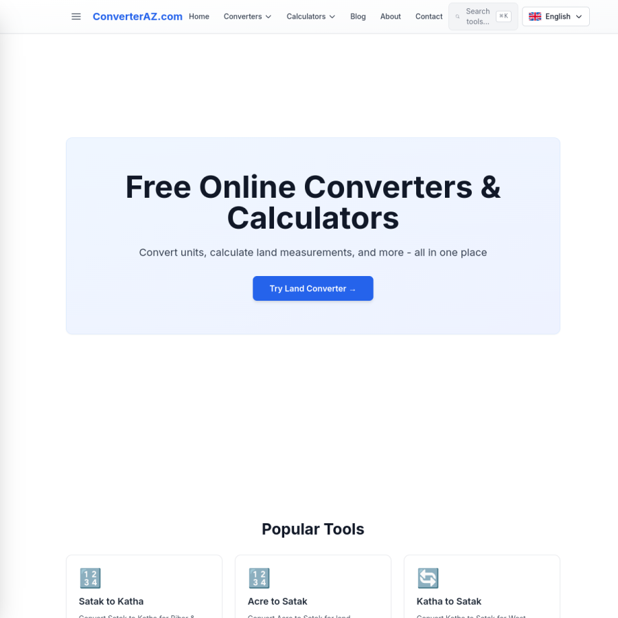 converteraz.com homepage screenshot
