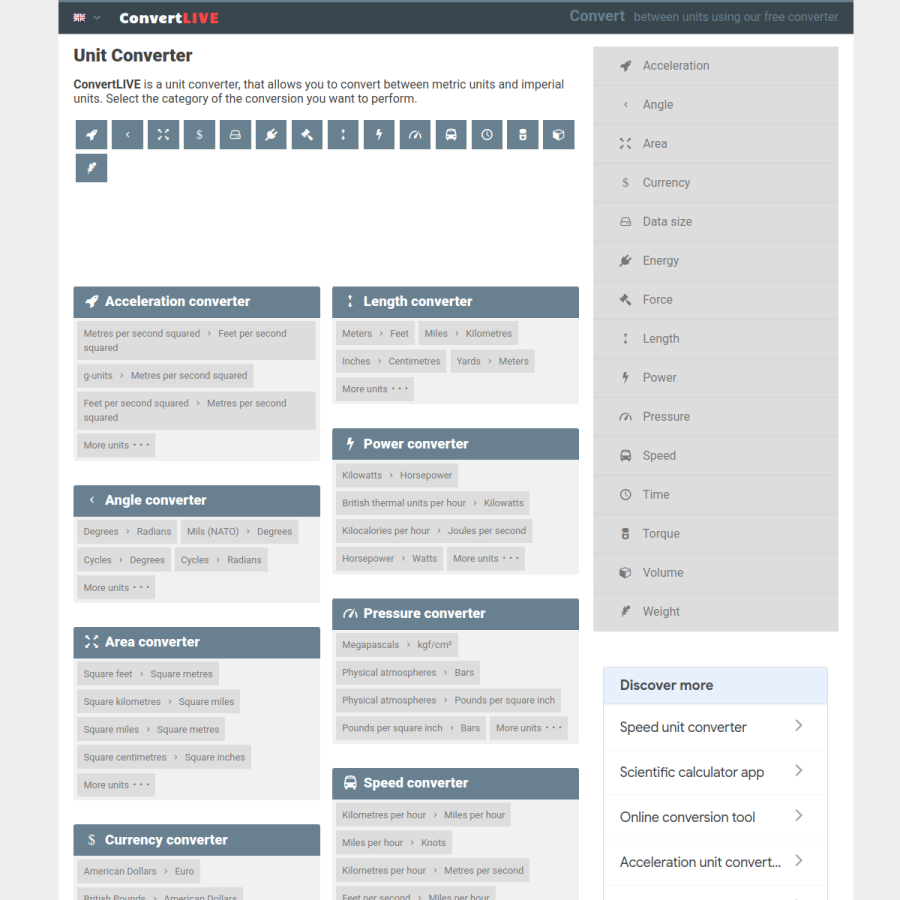 convertlive.com homepage screenshot