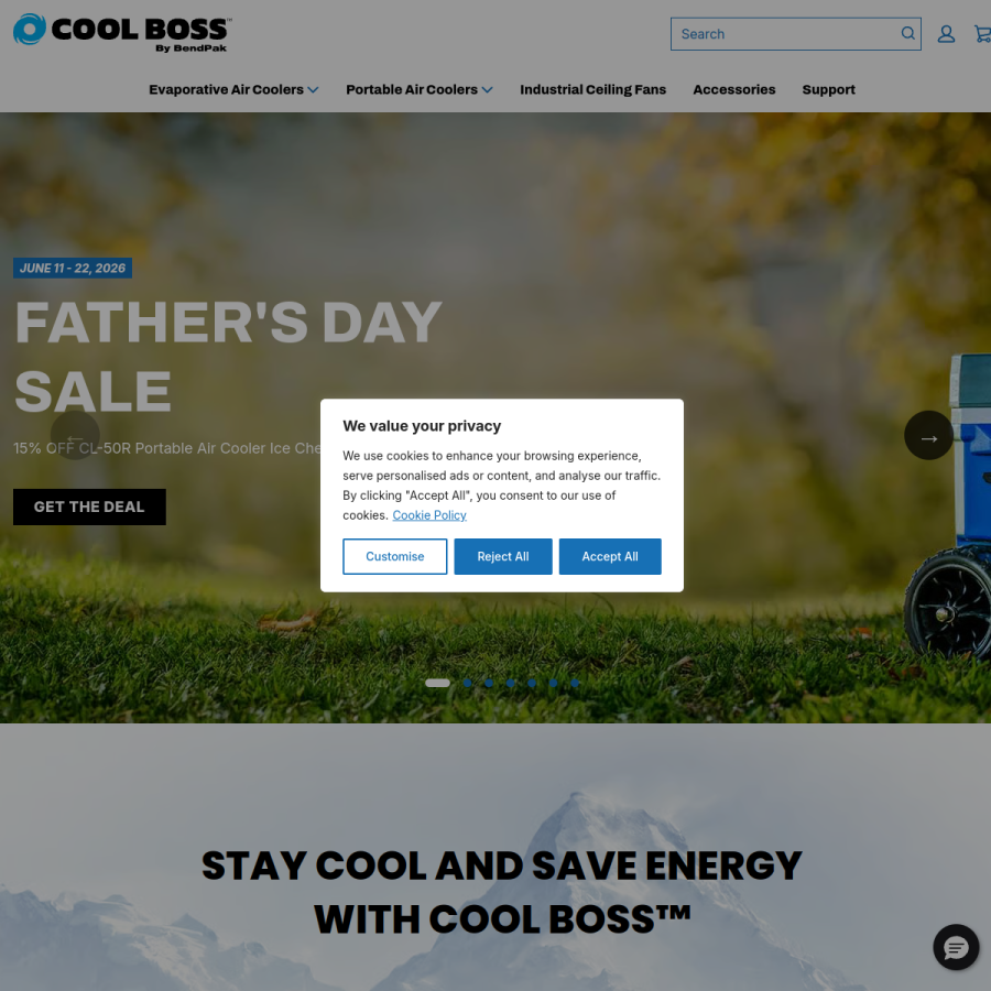 coolboss.com homepage screenshot