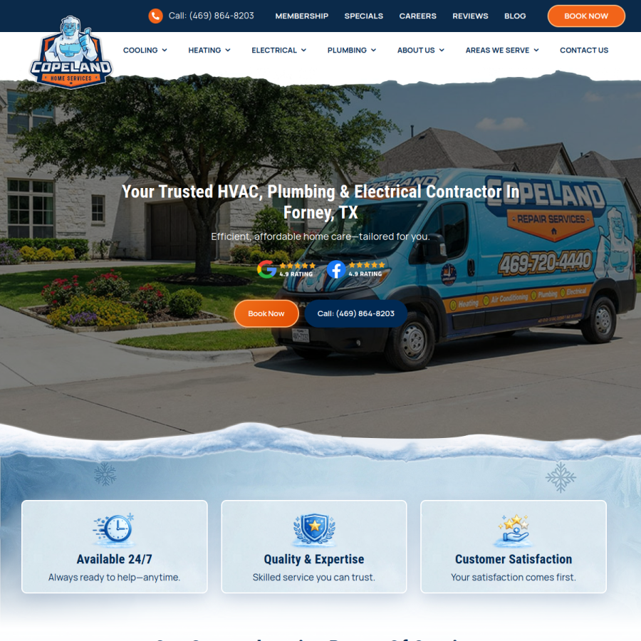copelandairtexas.com homepage screenshot