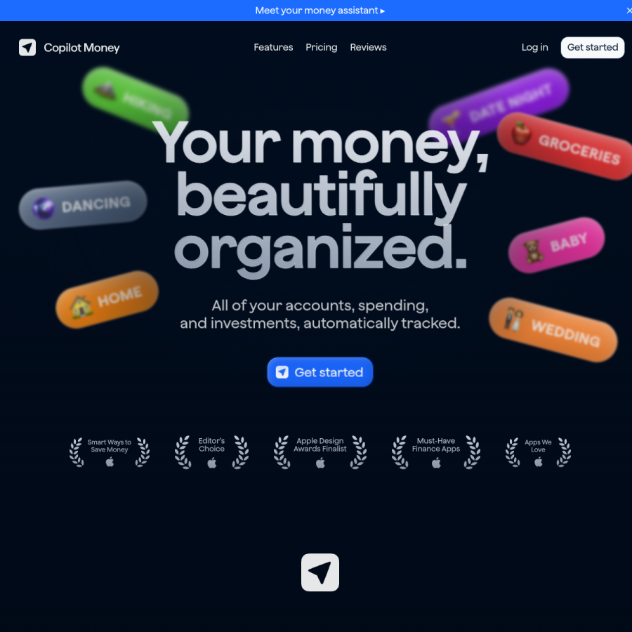 copilot.money homepage screenshot