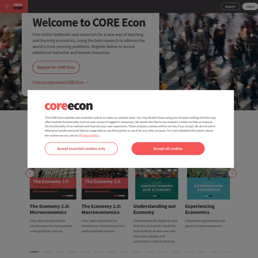 core-econ.org homepage screenshot