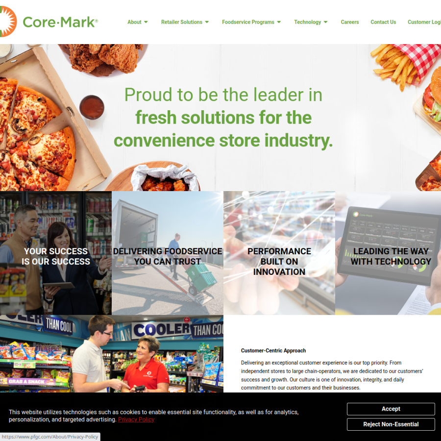 core-mark.com homepage screenshot