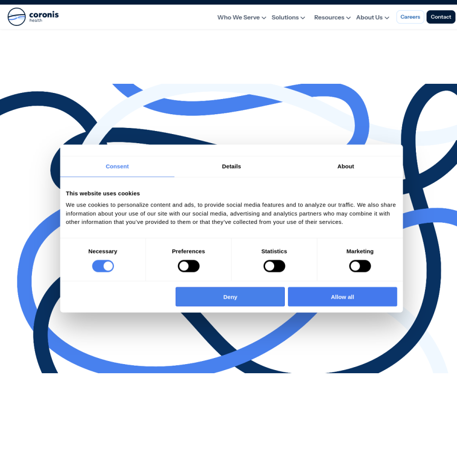 coronishealth.com homepage screenshot
