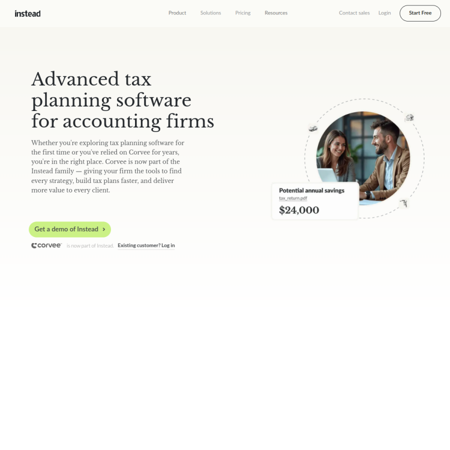 corvee.com homepage screenshot