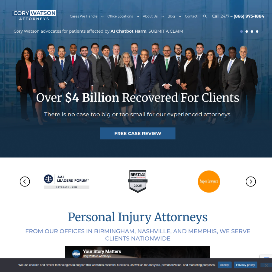 corywatson.com homepage screenshot