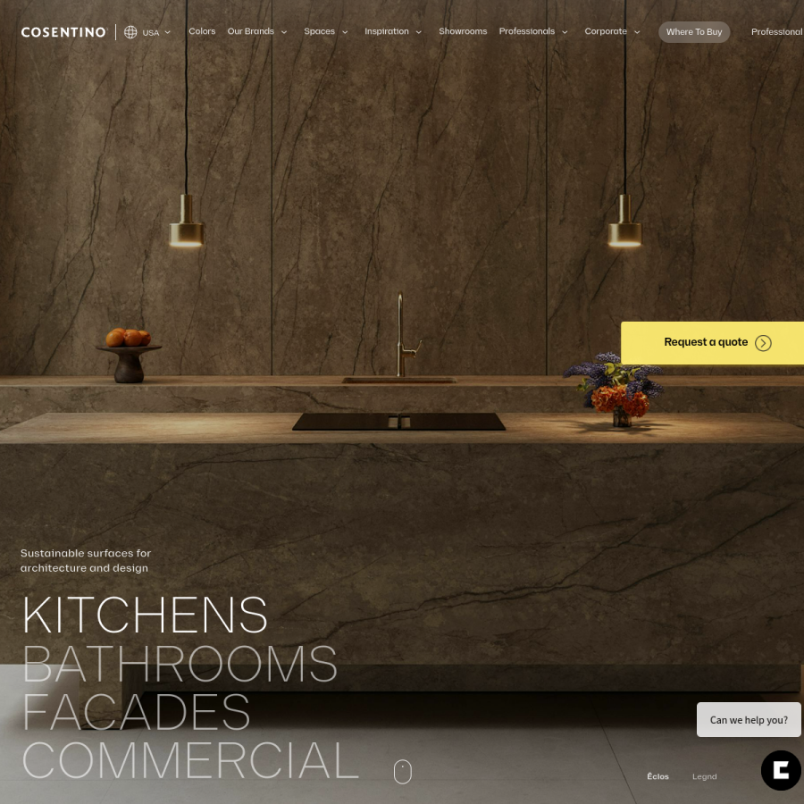 cosentino.com homepage screenshot