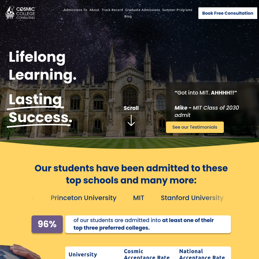 cosmic.nyc homepage screenshot