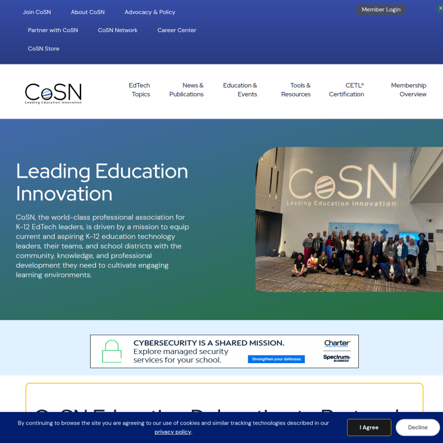 cosn.org homepage screenshot