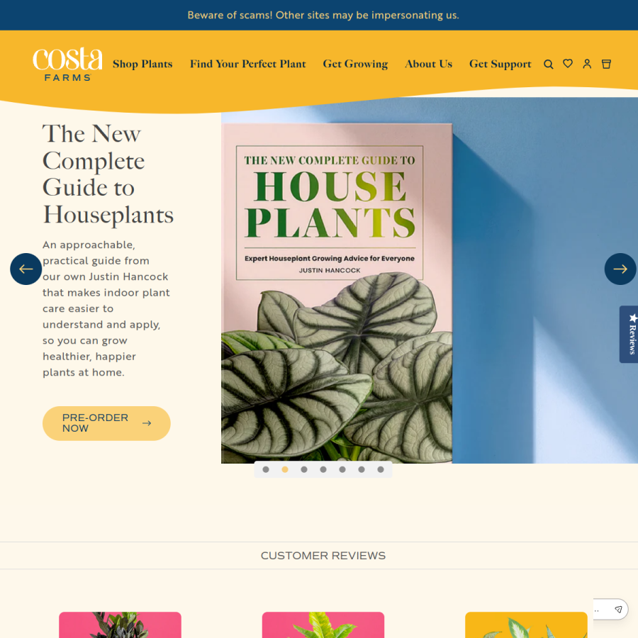 costafarms.com homepage screenshot