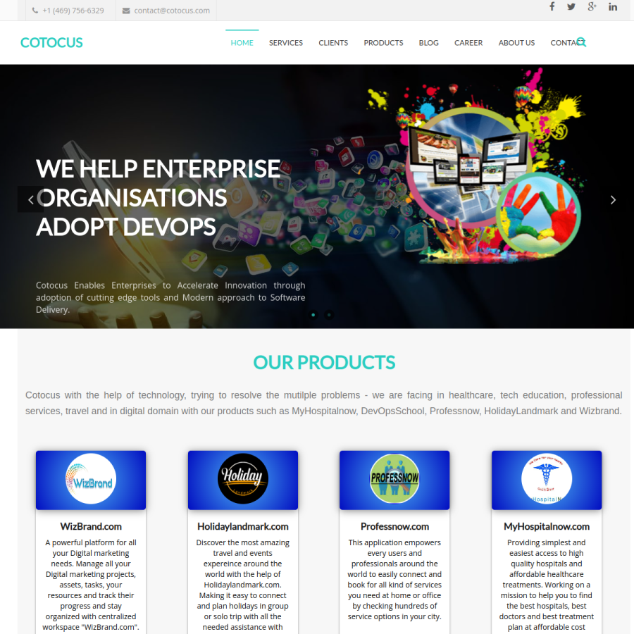 cotocus.com homepage screenshot