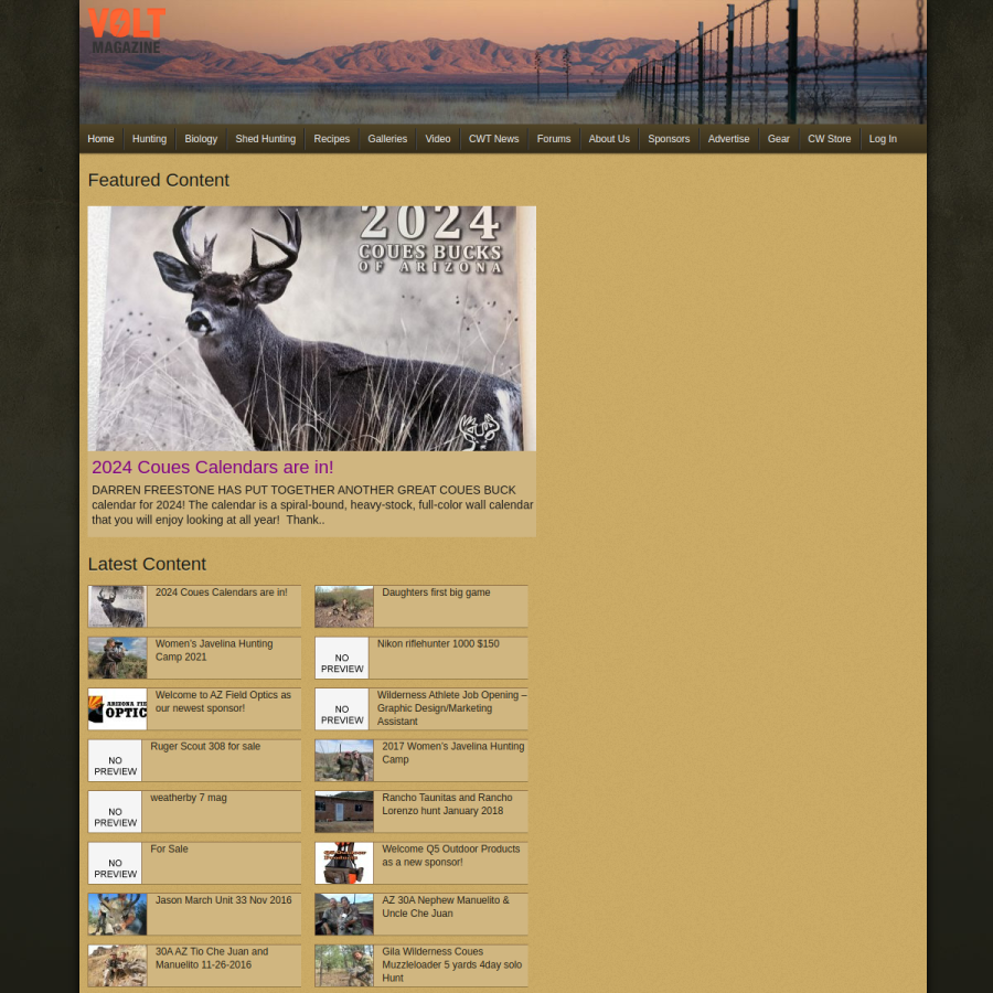 coueswhitetail.com homepage screenshot