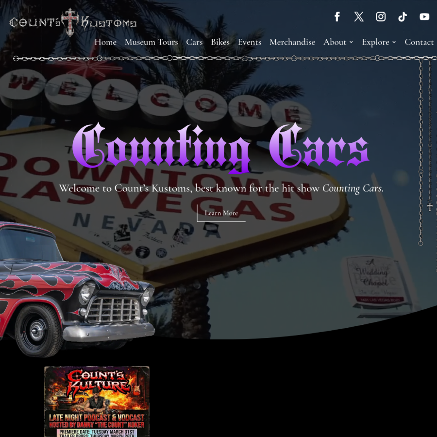 countskustoms.com homepage screenshot