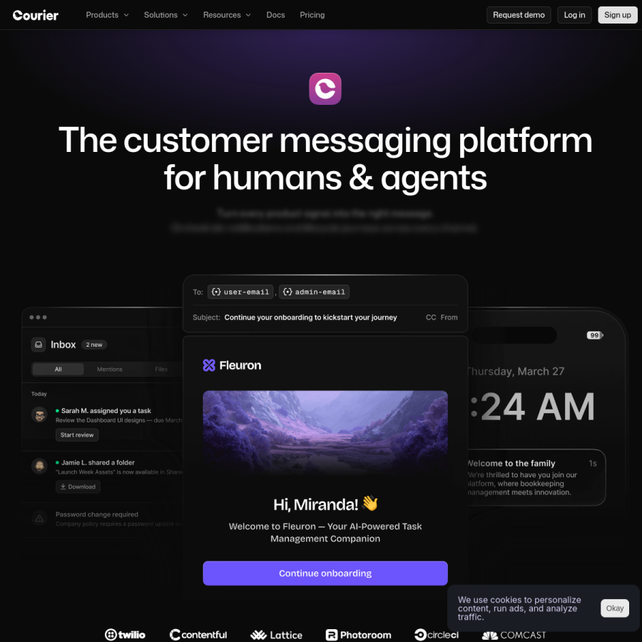 courier.com homepage screenshot