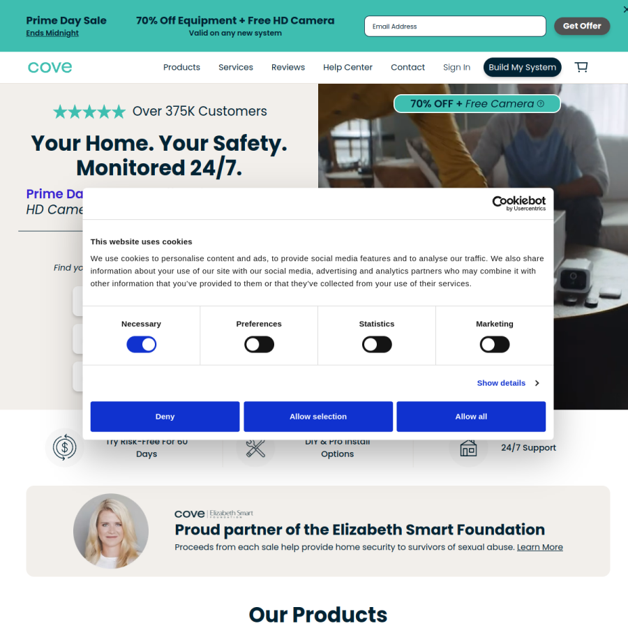 covesmart.com homepage screenshot