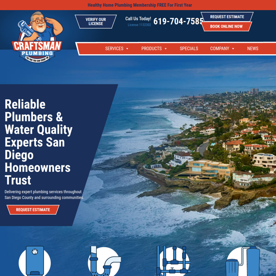 craftsmansd.com homepage screenshot