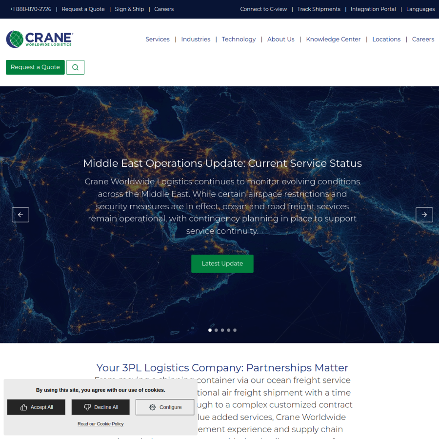 craneww.com homepage screenshot