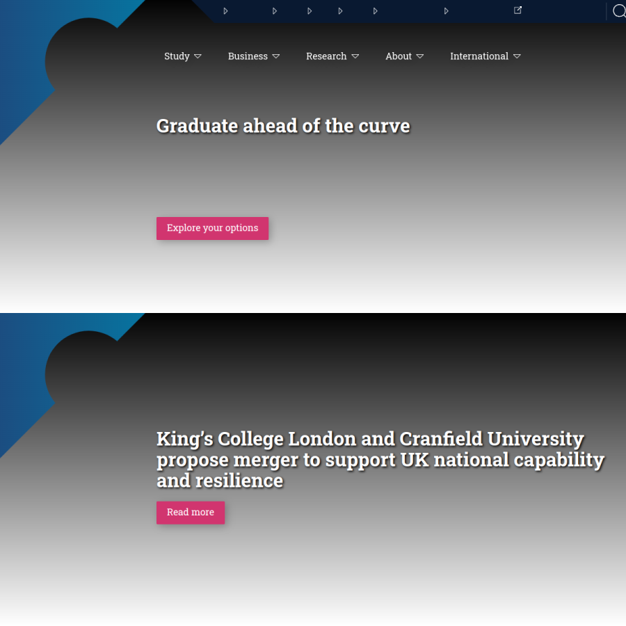 cranfield.ac.uk homepage screenshot