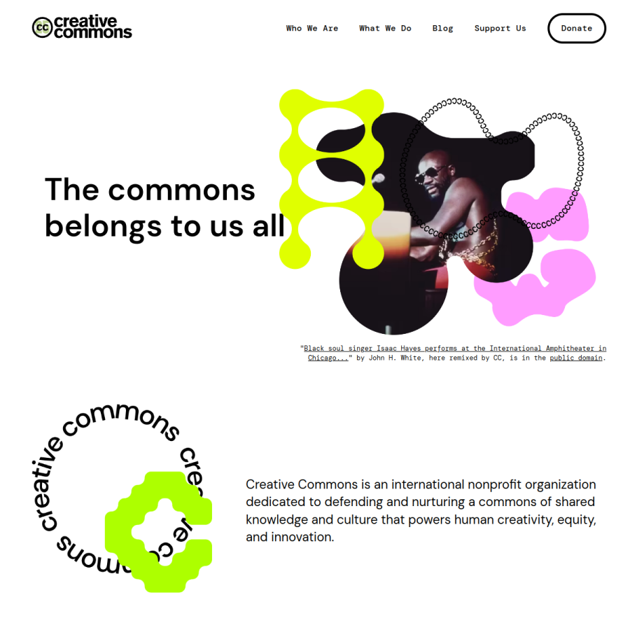 creativecommons.org homepage screenshot