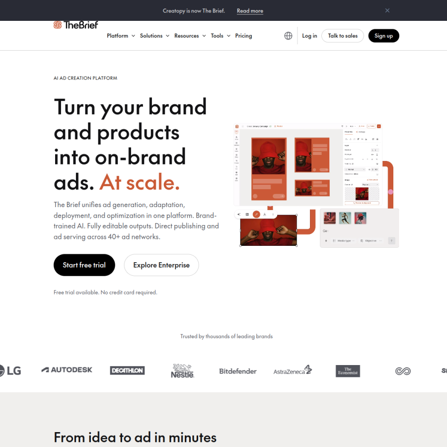 creatopy.com homepage screenshot