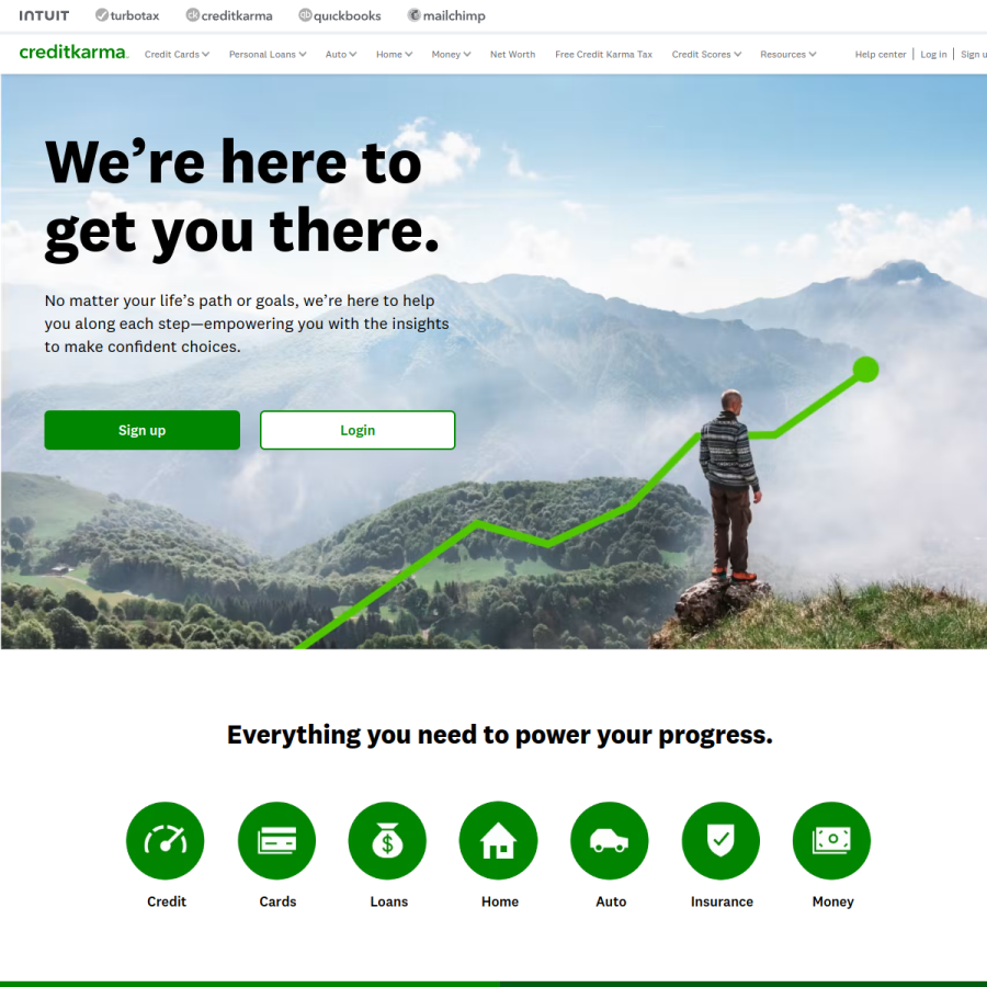 creditkarma.com homepage screenshot