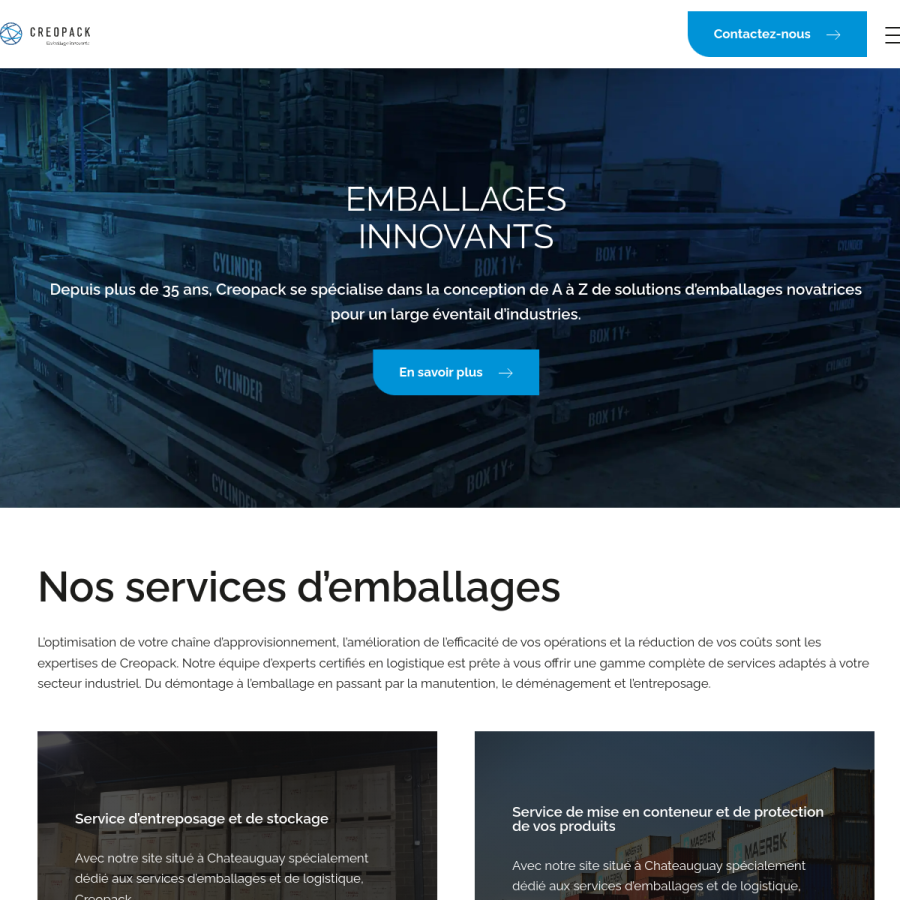 creopack.com homepage screenshot
