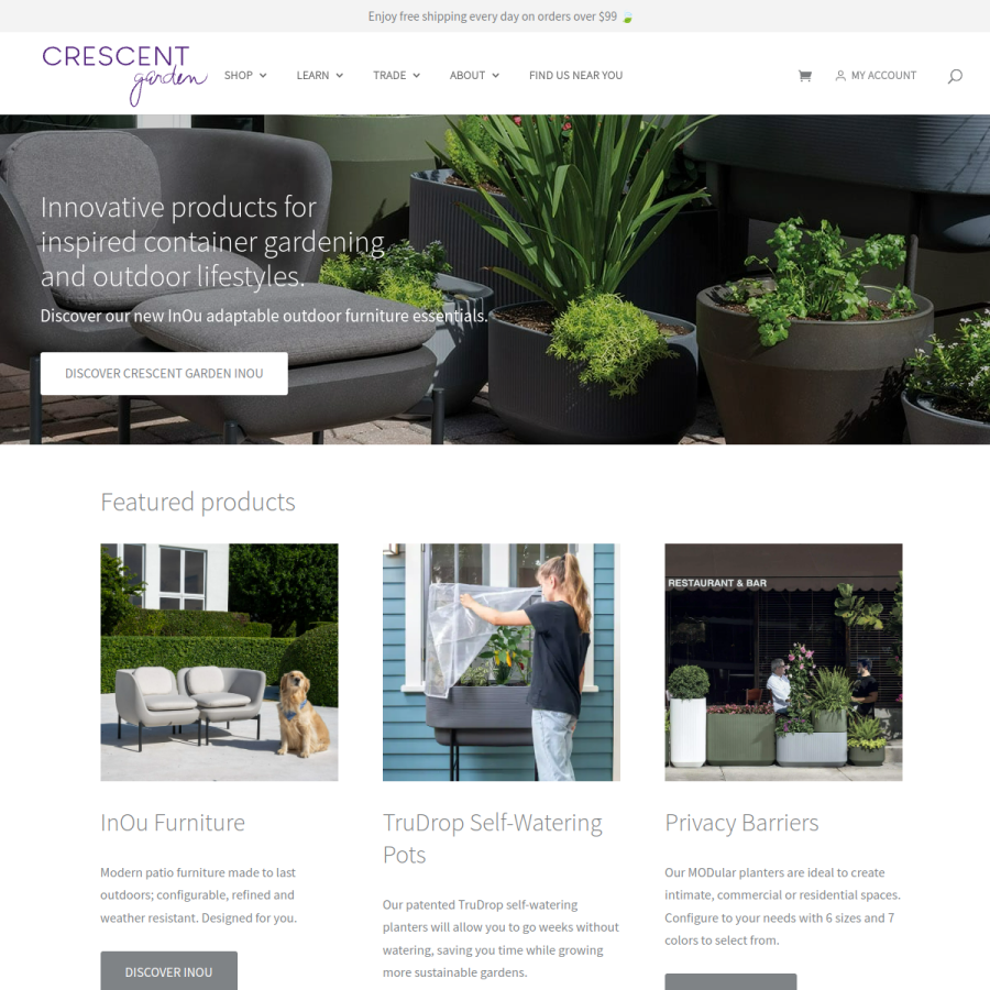 crescentgarden.com homepage screenshot