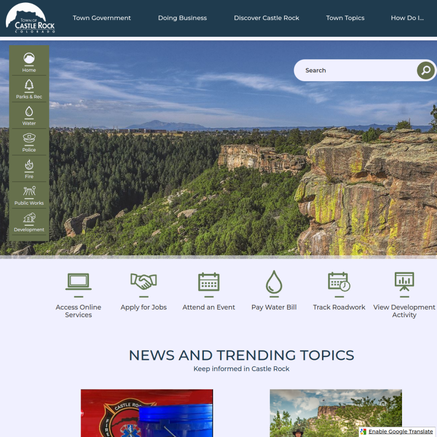crgov.com homepage screenshot