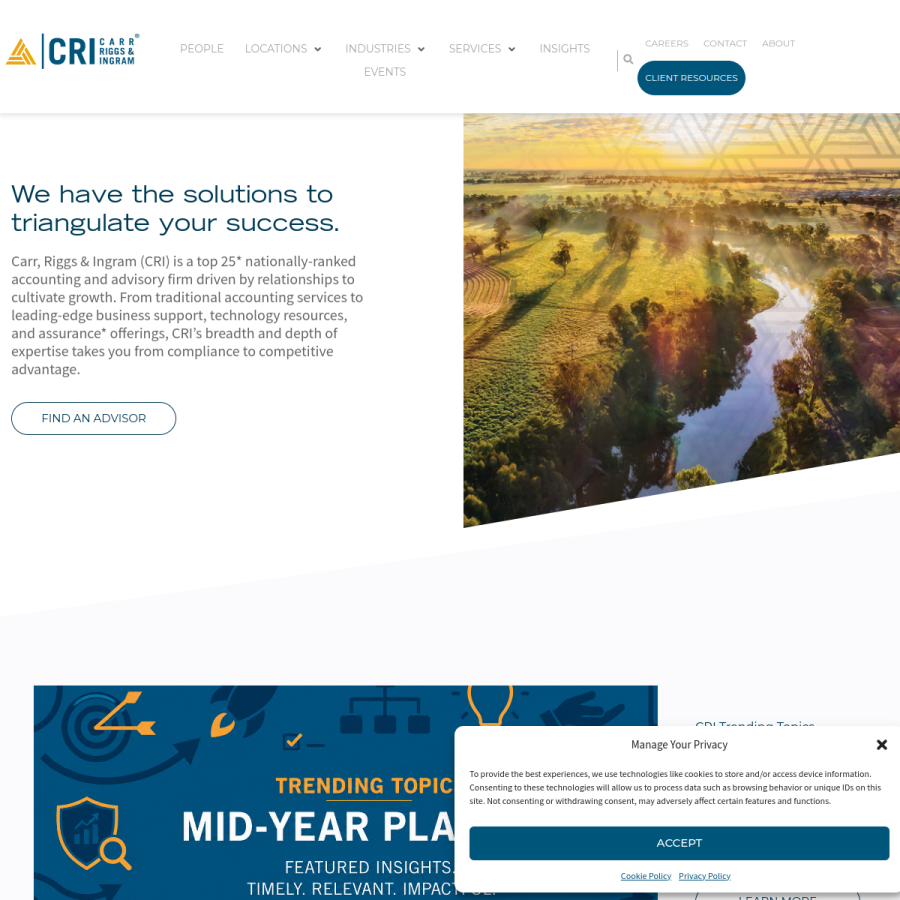 criadv.com homepage screenshot