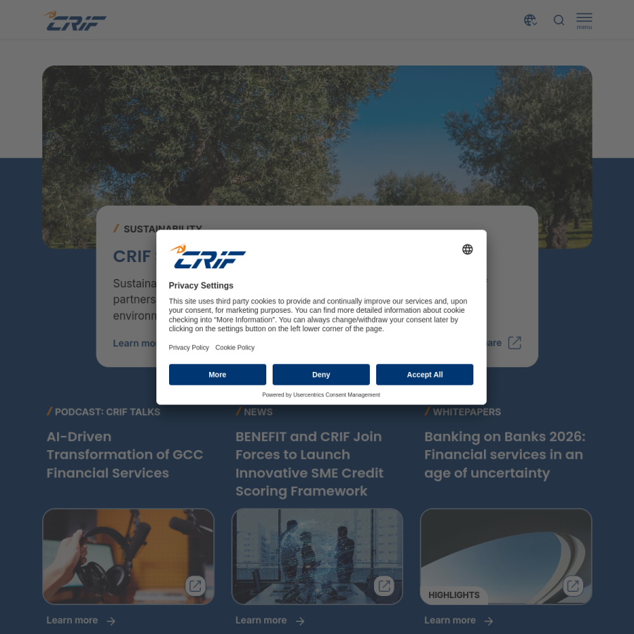 crif.com homepage screenshot
