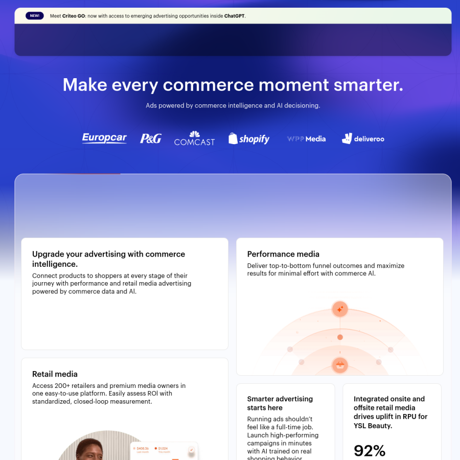 criteo.com homepage screenshot